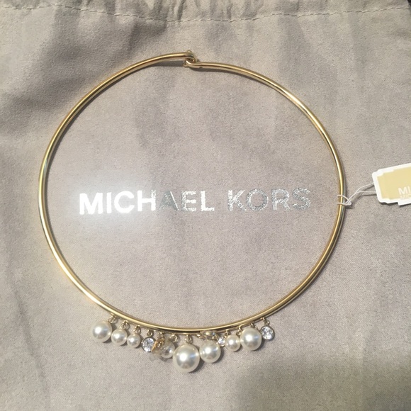 ❗️FIRM❗️✨Michael Kors Pearl & Crystal Choker✨ - Picture 1 of 8